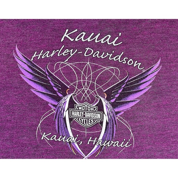 Harley Davidson Hoodie Womens M Purple Lightweight Hoodie Pullover Hawaii - Picture 13 of 15